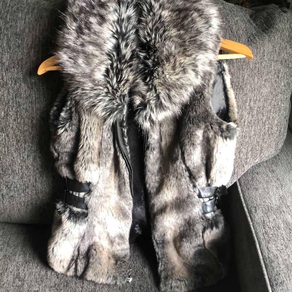 Faux fur vest